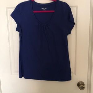 Royal Purple Tee Gathered Neck